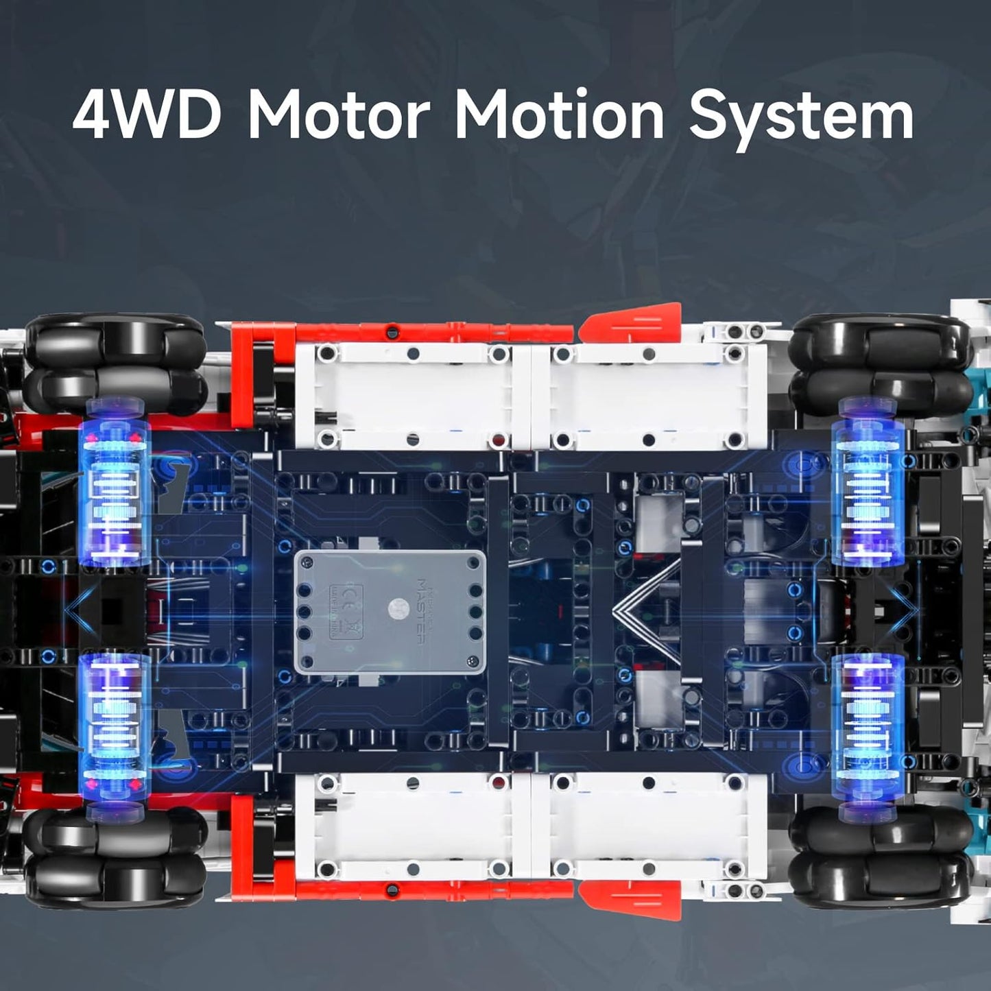 Super Car Building Kits - with Easy Drifting Wheels, Remote Control Function, Electric Gull-Wing Doors - Collectible 1:10 Scale Model Technique Car Building Blocks Set for Adults (2277 PCS)