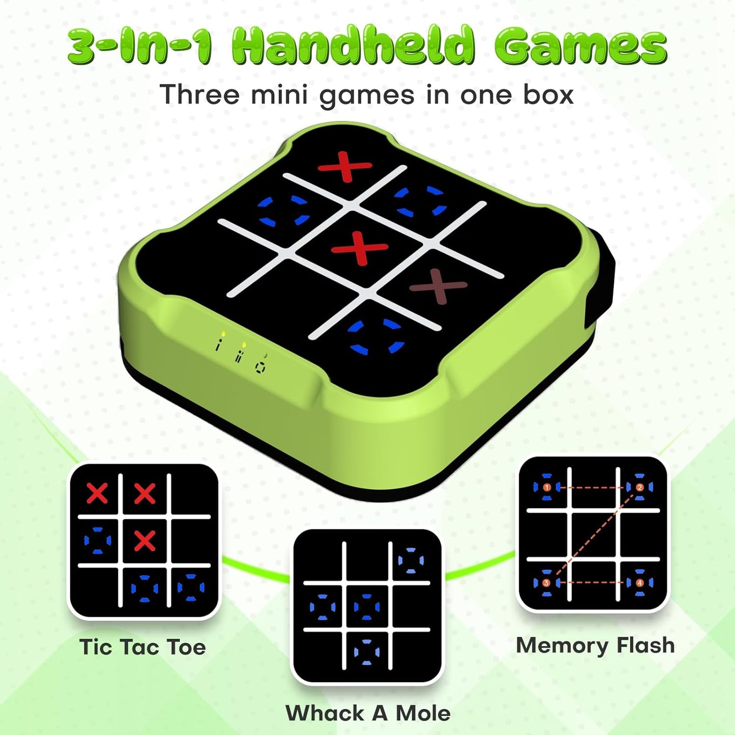 Electronic Tic Tac Toe Bolt Game, Handheld Digital Board Game, Electric Puzzle Game for Educational and Memory Growth, Portable Travel Games for Car Ride, Gift Ideal for Kids and Adults