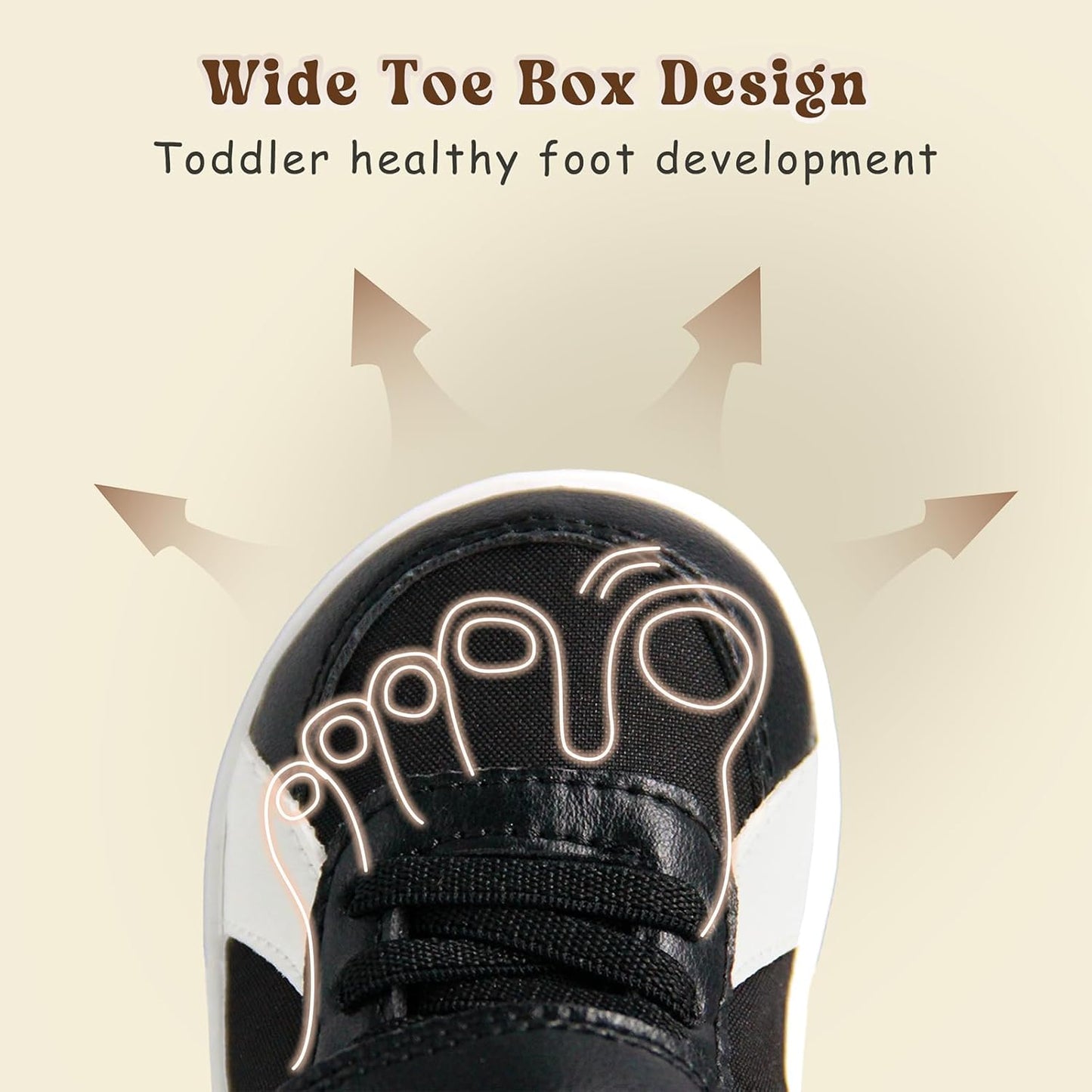 SKYWHEEL Toddler Wide Toe Box Barefoot Shoes Boys Sneakers Kids Tennis Shoes Comfort Lightweight Zero Drop Walking Shoe for Indoor/Outdoor Play