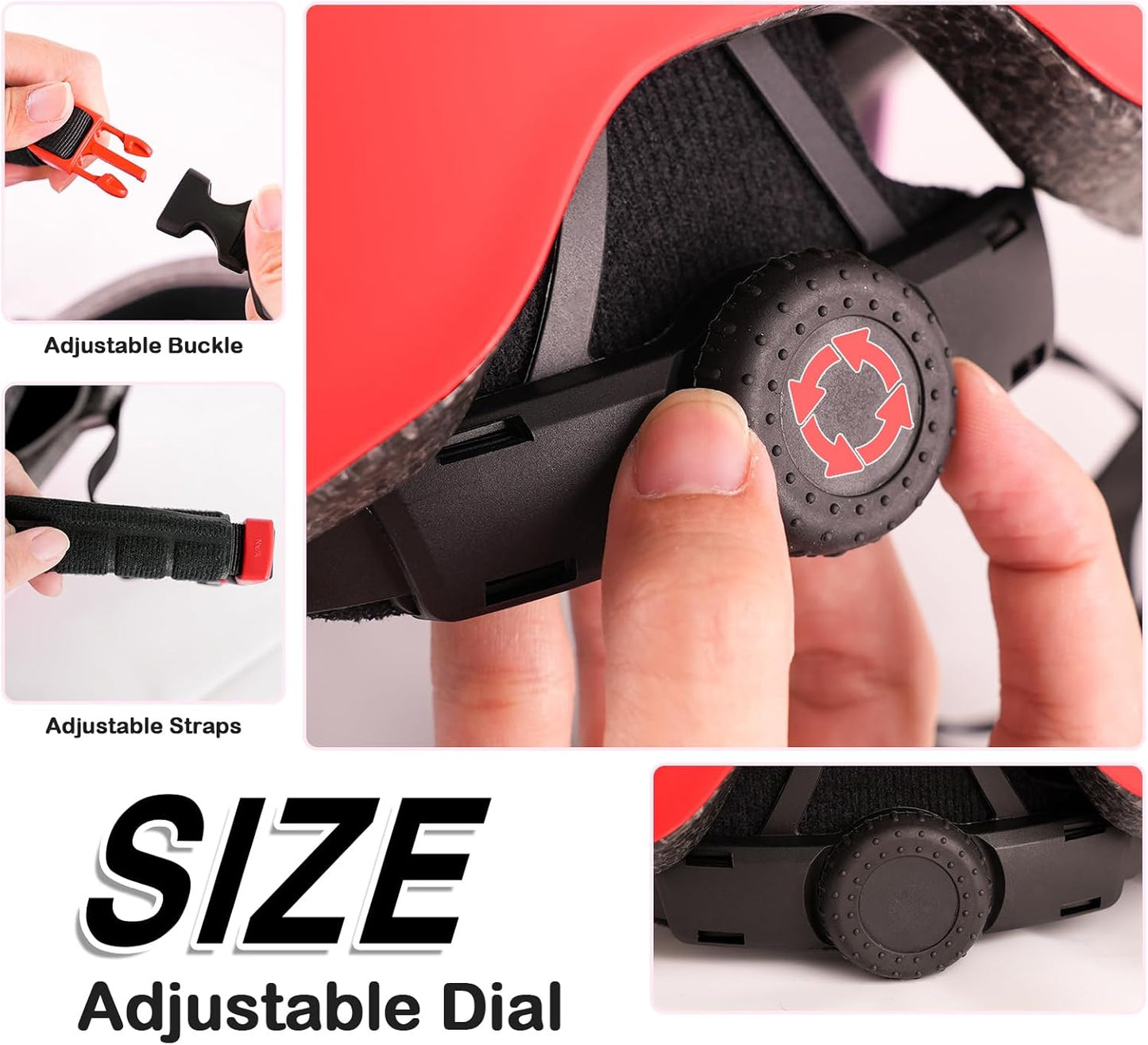 Adjustable Kids Bike Helmet with Knee Pads Elbow Pads Wrist Guards for Age 3-5-8-14+ Youth/Teens,Ventilation Multi-Sport Scooter Roller Skate Rollerblading Skateboarding Climbing Cycling