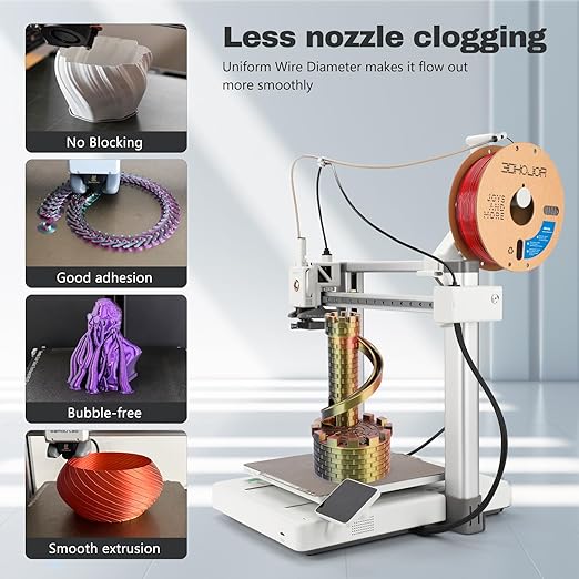 Silk PLA Filament 1.75mm Black Red Gold Triple Color PLA 3D Printer Filament 3 in 1 Coextrusion 1KG Spool(2.2lbs) 3D Printing Filament Dimensional Accuracy +/- 0.03mm