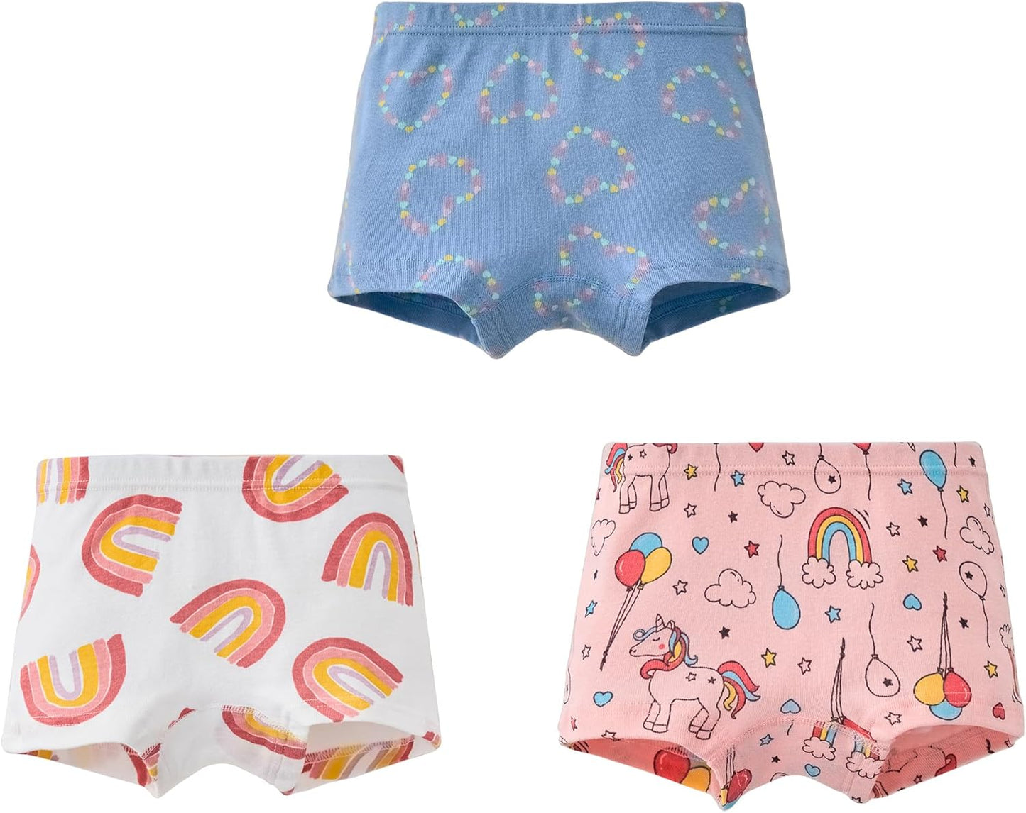 CHUNG Toddler Little Girls Kids Briefs Panties Soft Cotton Boyshort Underwear Pack Big Girl Daily Cute Pattern