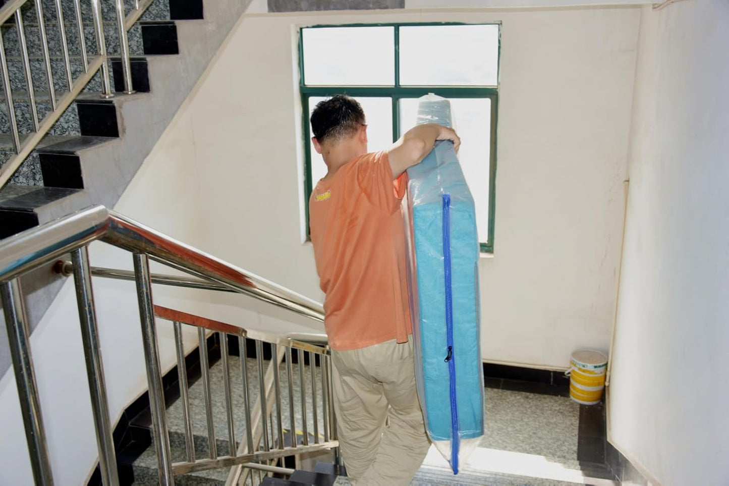 Crib Mattress Storage Bag with Zipper -4 Mil Plastic Waterproof Crib Mattress Bag for Moving and Storage