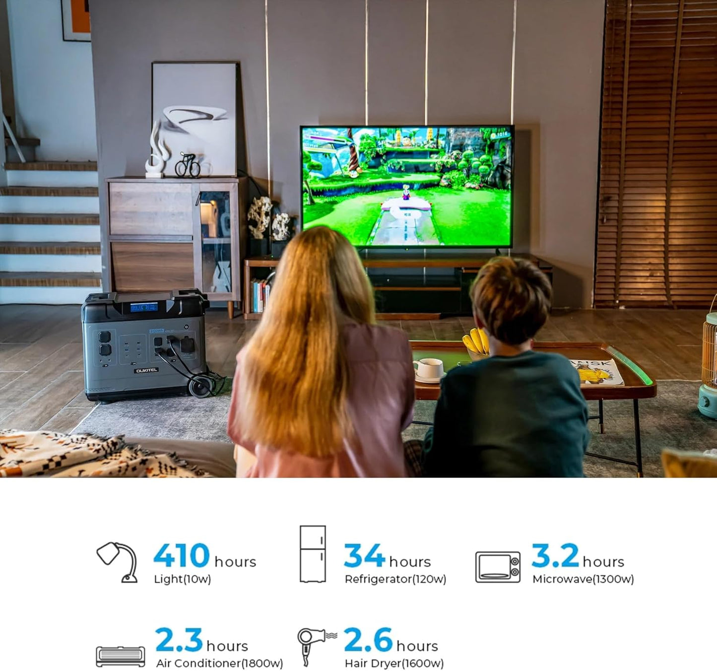 OUKITEL 5120Wh Large Capacity Solar Generator,Portable Power Station P5000 Pro With 400W Solar Panel, 5x3600W AC Output (5000W Surge),1000W MPPT Solar for Emergency, Home Backup, RV, Camping