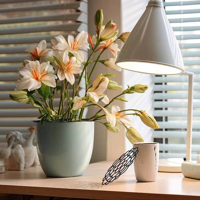 3 Pcs Modern Flower Frog Metal Flower Arrangement Holder Floral Grid Used for Vase Flower Arrangement Art Convenient Stem Holder for Flowers Flower Frog Organizer Metal Lid for Vase (Black)