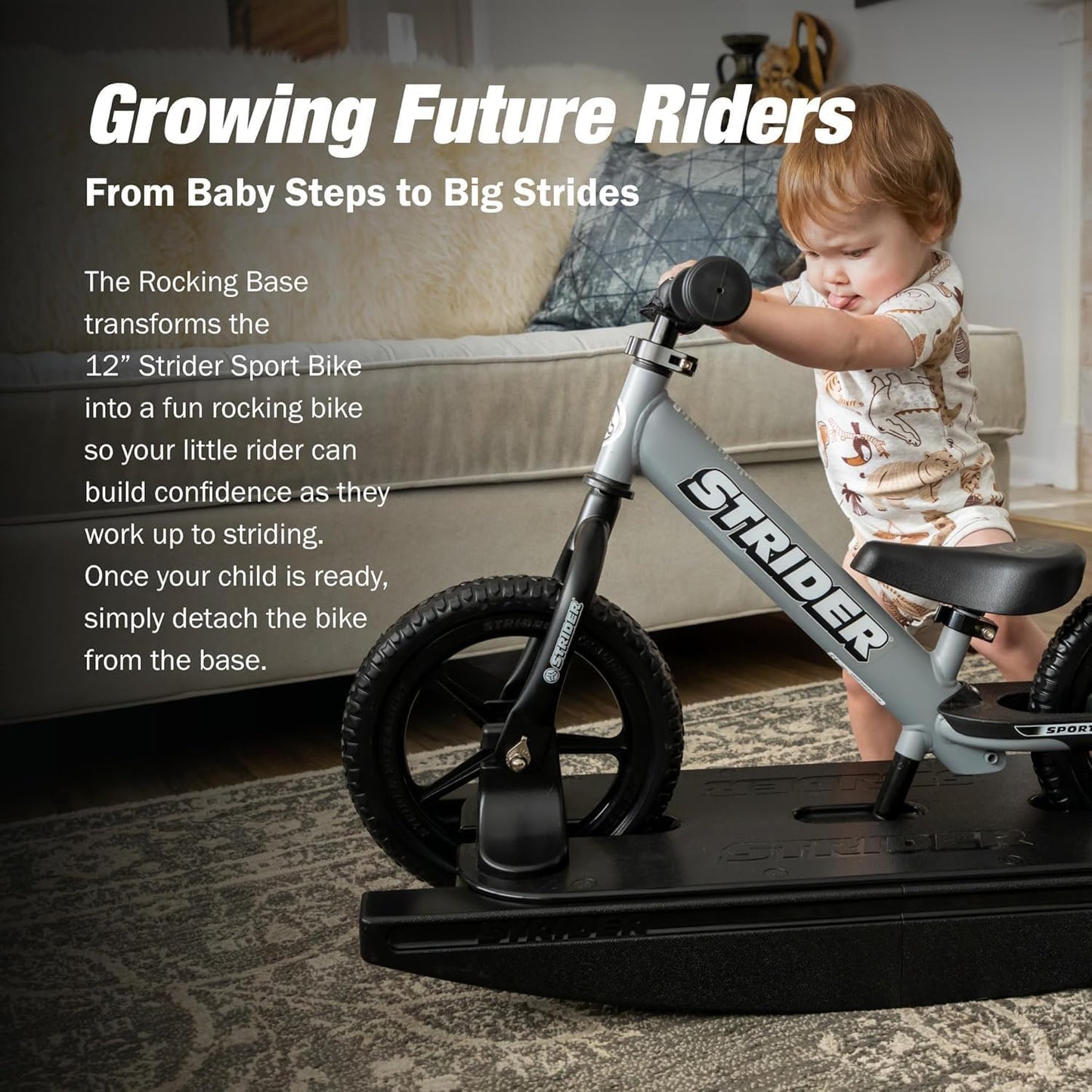 Strider 12” - Helps Teach Baby How to Ride a Balance Bicycle - for Kids 6 Months to 4 Years - Easy Assembly & Adjustments