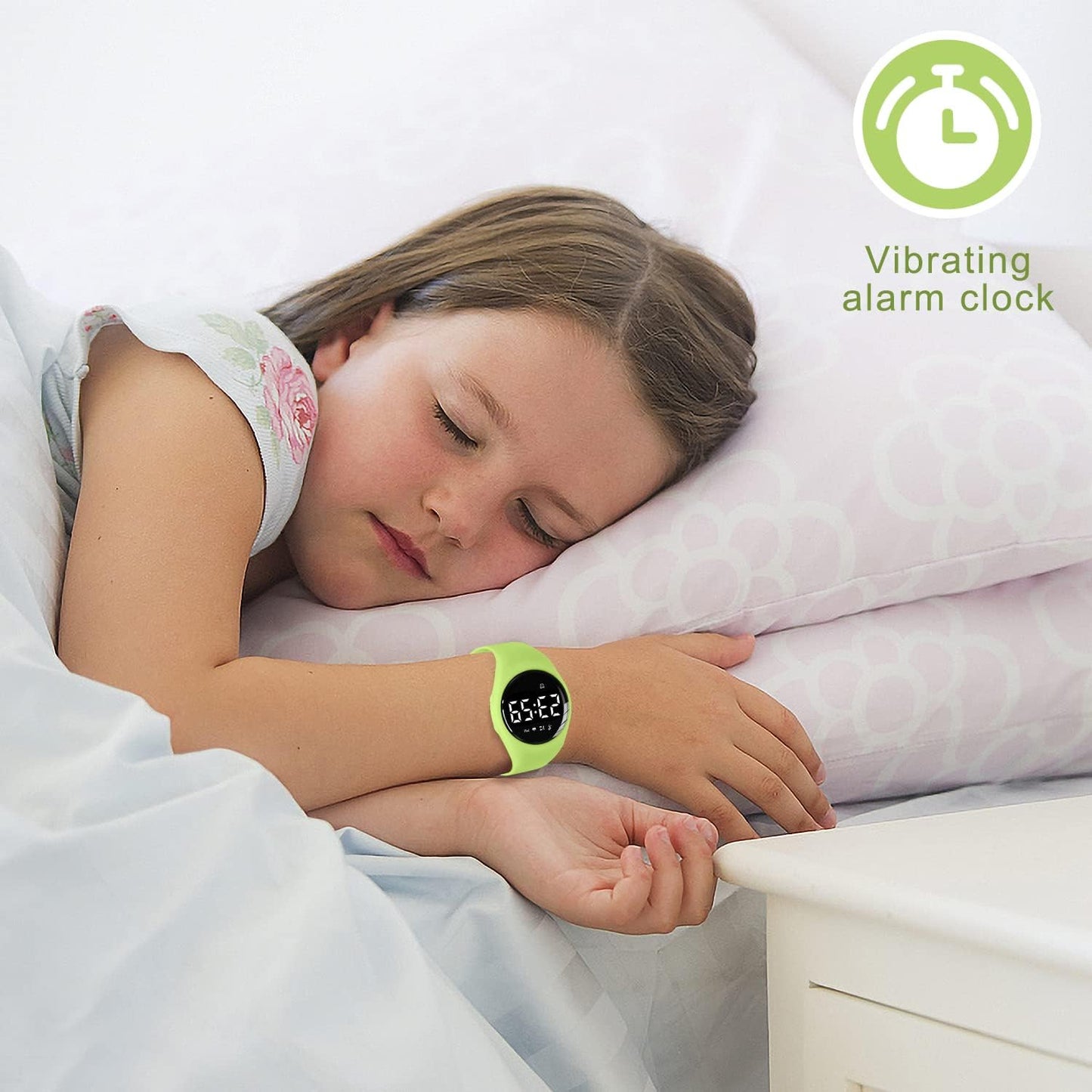 Kids Watches for Girls Boys Digital Sport Watch with Step Counter Pedometer Vibration Alarm Clock, No App Waterproof Fitness Tracker Kids Watch Boys Girls Teens Students Ages 5-16