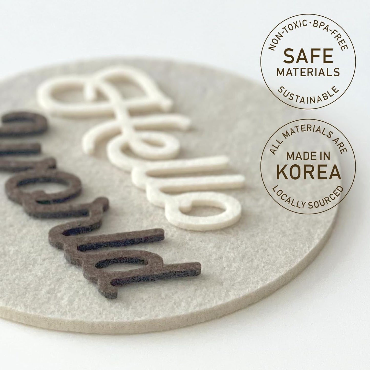 Felt Speech Bubble Baby Monthly Milestone Signs, First Year Baby Photo Prop | Birth Announcement, Growth Tracking, Gender Neutral Baby Shower, Newborn Gift (Neutral)