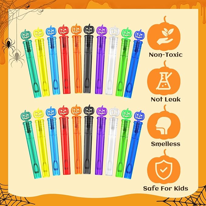 Shemira 500PCS Halloween Bubble Wands, Mini Bubbles Party Favors for Kids, Halloween Party Favors, Halloween Goodie Bag Stuffers, Classroom Prizes Gifts for Kids, Halloweens Trick or Treat Toys Bulk