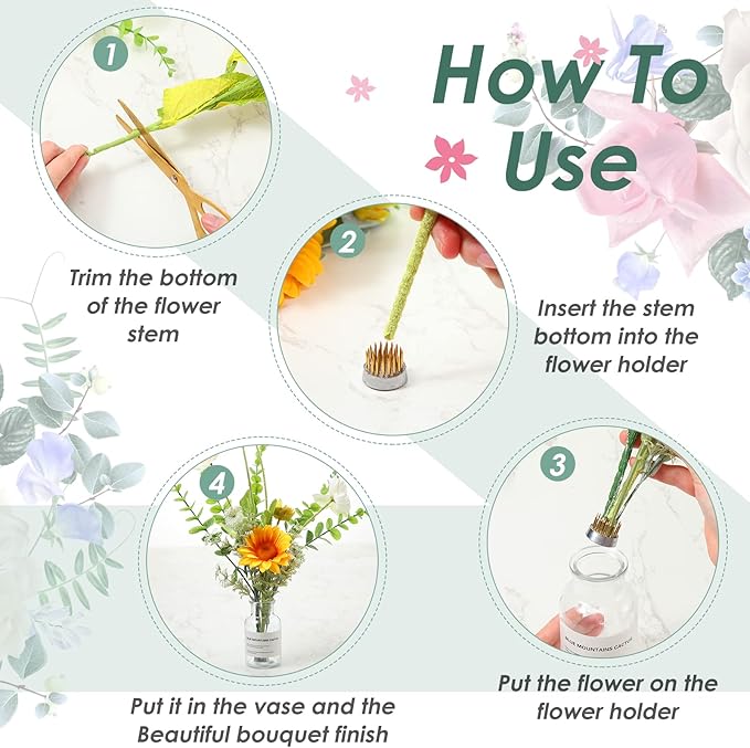 Kritkin 24 Pieces Flower Frogs Holder Mini Floral Round Flower Japanese Arranger Fixed Pin Holder for Arrangements Floral Plant Small Vase Ikebana Decoration Supplies Plant Fixation(0.9 Inch,Gold)