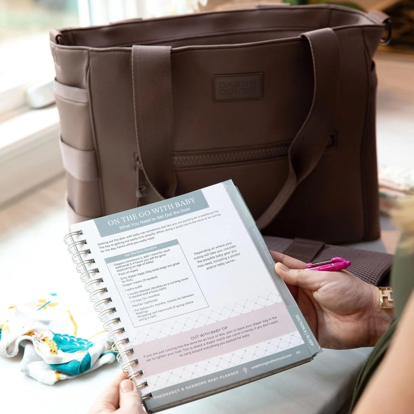 Expecting and Organized New Baby Planner – Pregnancy Organizer and Checklist Journal for First-Time Moms – 140+ Page Hardcover Keepsake by Undefining Motherhood