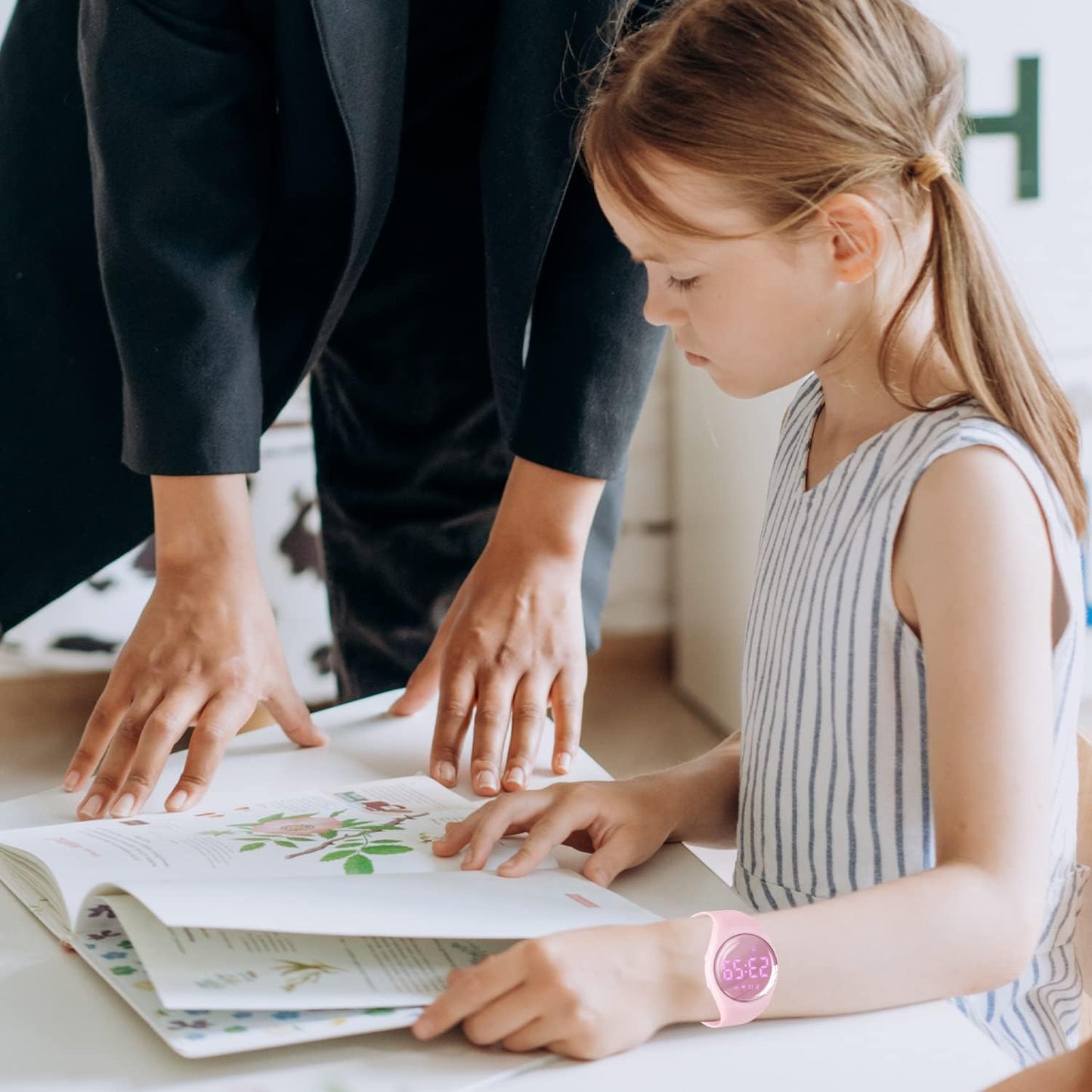 Kids Watches for Girls Boys Digital Sport Watch with Step Counter Pedometer Vibration Alarm Clock, No App Waterproof Fitness Tracker Kids Watch Boys Girls Teens Students Ages 5-16