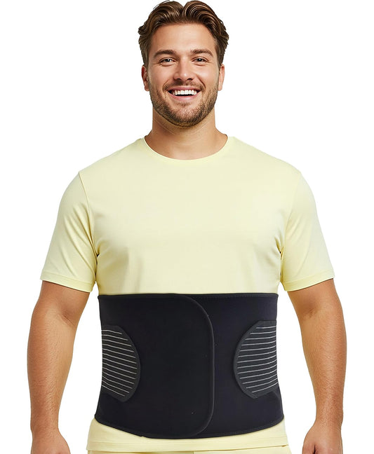 Plus Size Hernia Belt for Men & Women | Post Surgery Abdominal Binder Postpartum Belly Band Belly Wrap | Hysterectomy, Umbilical Inguinal Hernia | Belly Binder & Tummy Tuck | Fajas Para Hombres (XXXL)
