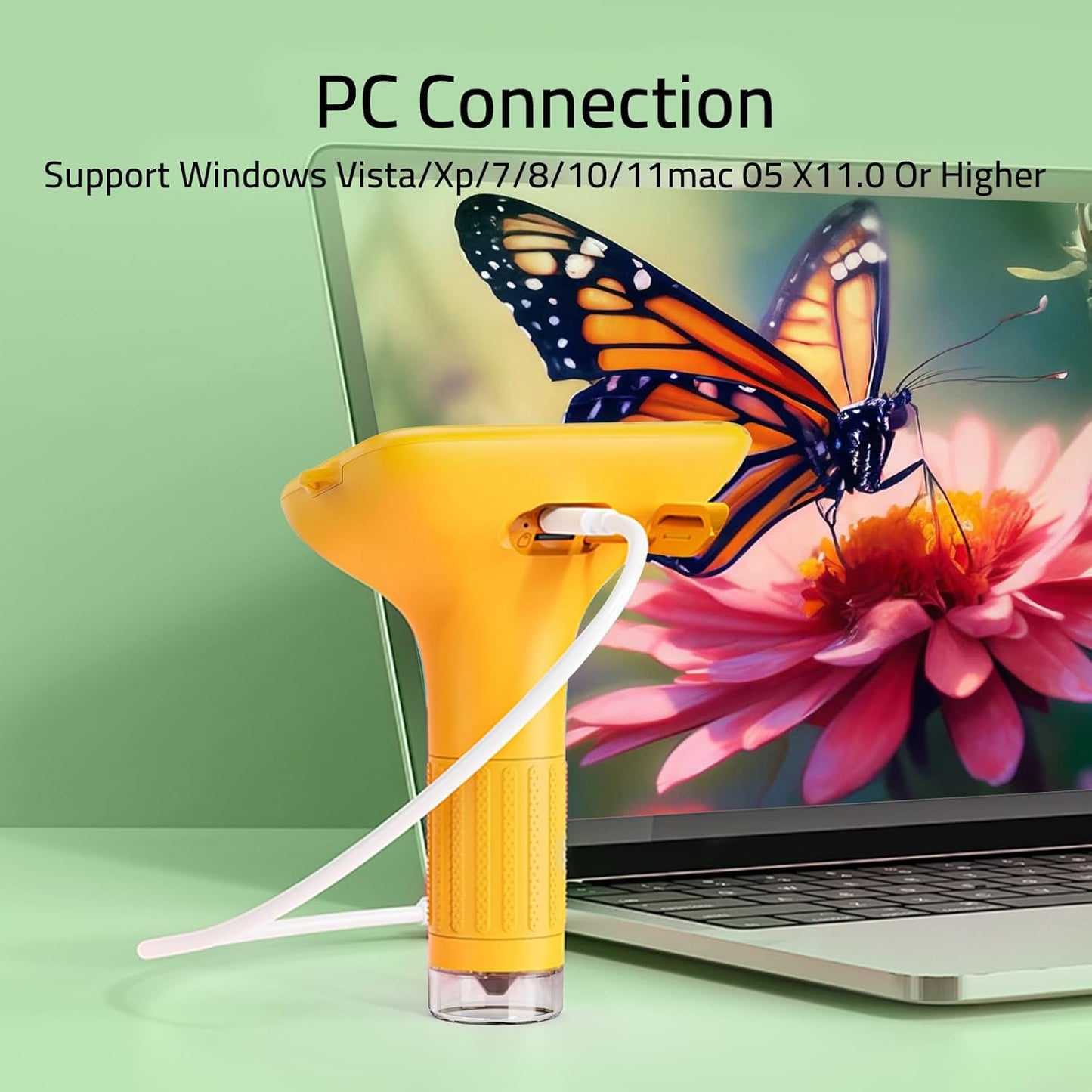 Microscope for Kids, 3'' Digital Handheld Kids Microscope with Adjustable Light, 1000X 1080P Pocket Portable Mini Micro Scope, Stem Toys for Ages 5-7 8-12 Teen Boys and Girls Educational Gifts, Orange