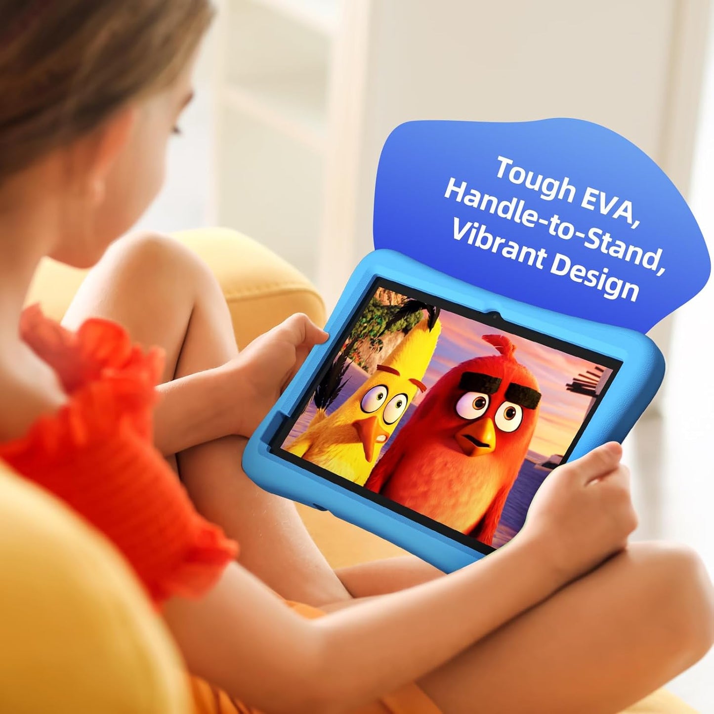 plimpton 2025 Upgraded Kids Tablet, 10 Inch Android 14 Tablet for Kids with Case Included, Octa-Core, Google Kids Space, Parental Control, 4GB+64GB, WiFi, BT5.3, YouTube, Great Gift for Toddler(Blue)