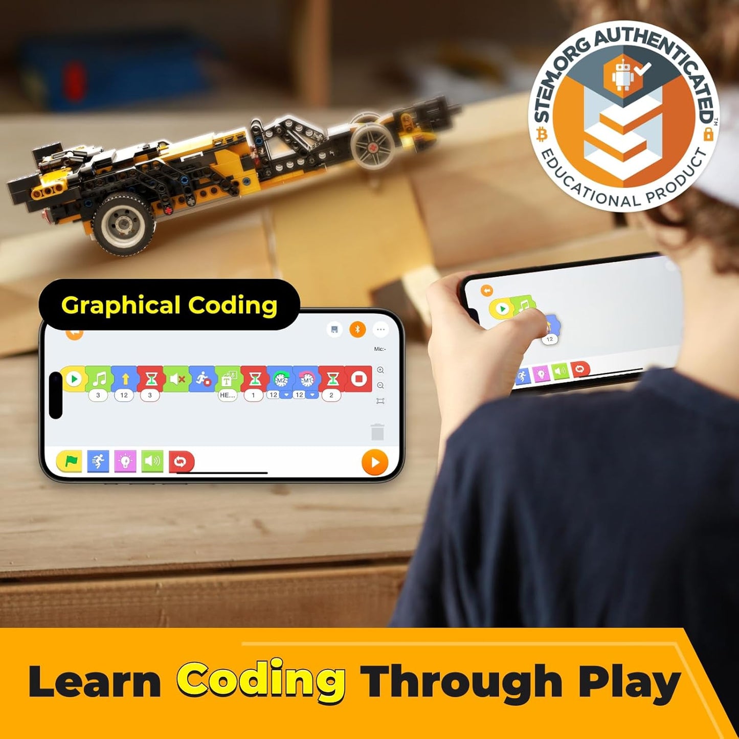 Robot R 4-in-1 Robot Building Kit, APP Remote Control STEM Coding Toys, Educational Gifts for Boys Girls Kids Ages 6-12, 4 Control Modes (300 Pieces)