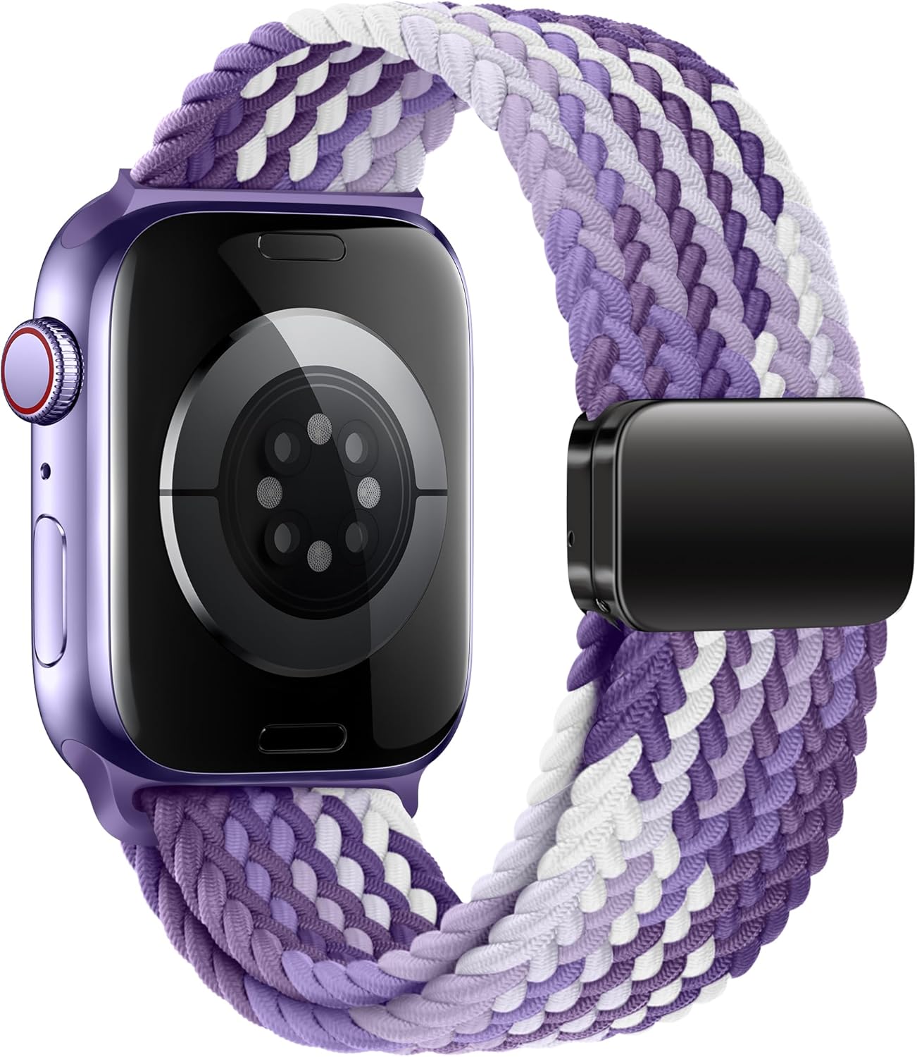 Mazoft Braided Bands With Magnetic Clasp Compatible with Apple Watch Band 38mm 40mm 41mm 42mm 44mm 45mm 46mm 49mm；Soft Nylon Sport Loop Strap for iWatch Series Ultra 2&1 10 9 8 7 6 SE 5 4 3 Women Men