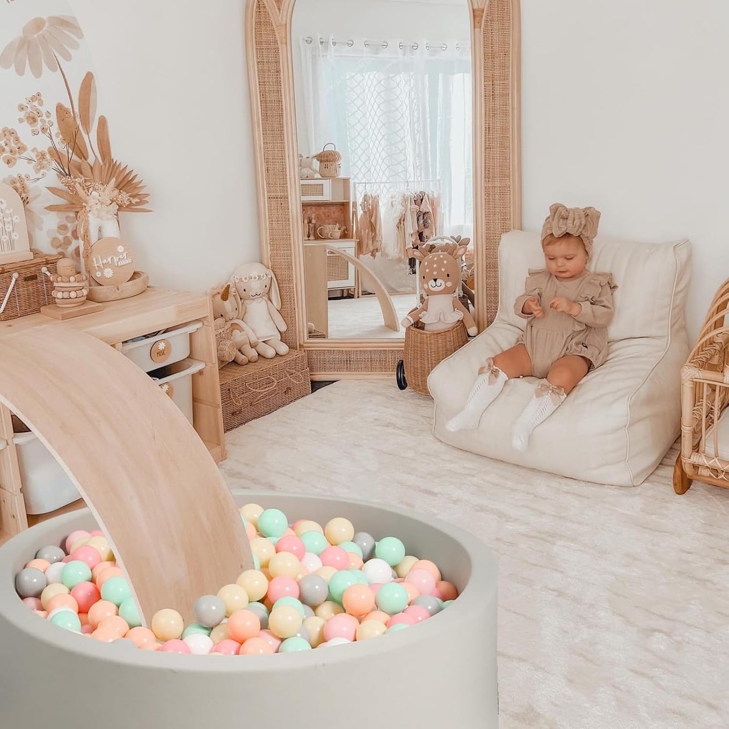 GOGOSO 100 Pit Balls Plastic Balls for Baby Toddlers GirlsToddlers for Playhouse, Baby Pool, Play Ball Fun Centers, for Babies, Kids, Toddlers 1-3, Phthalate Free BPA Free