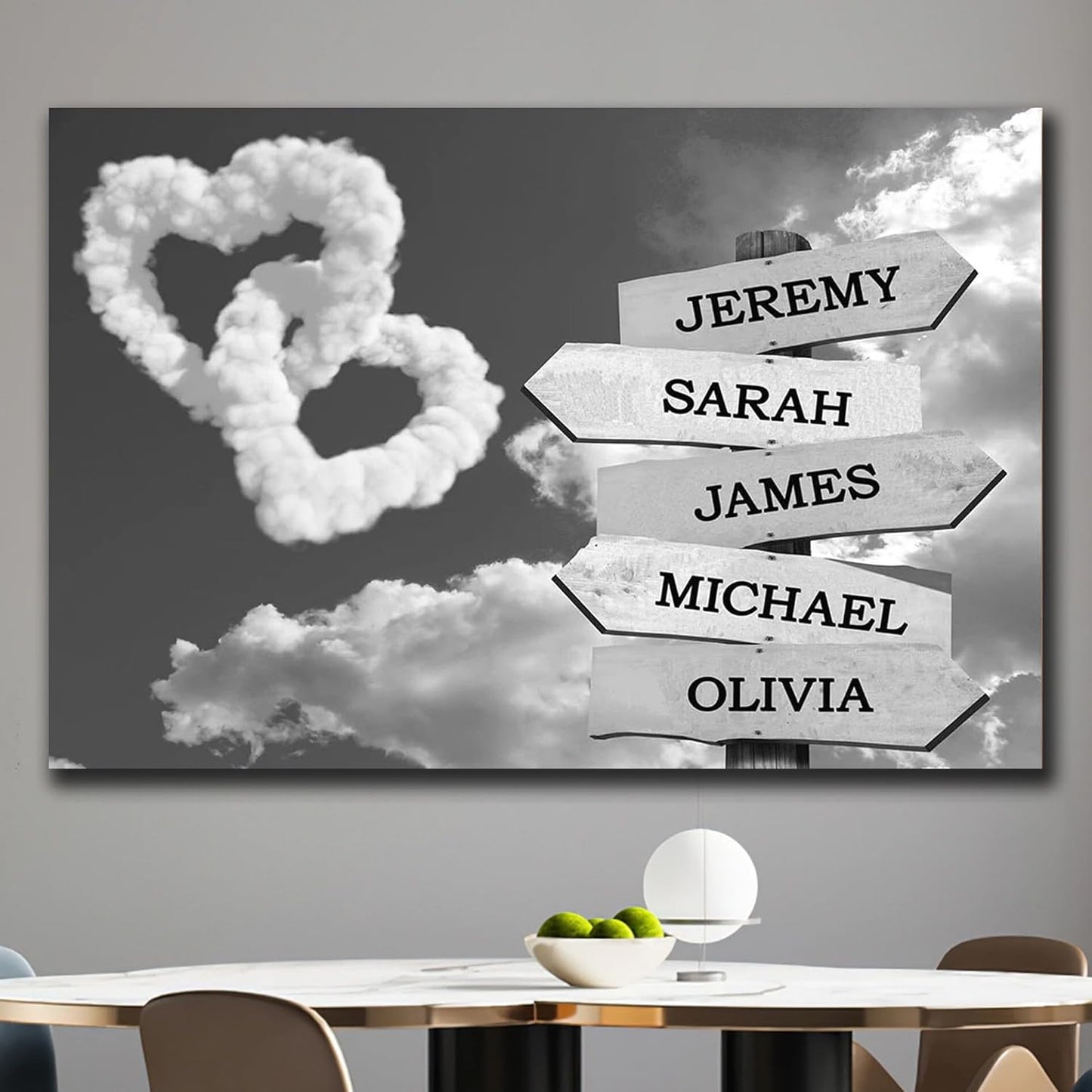 Personalized Father's Day Family Names Street Custom Multi-Name Date of Birth Vintage Street Sign Happy Fathers Day Poster Canvas Wall Art Best Gifts for Dad Husband from Daughter Son Wife Kids #11