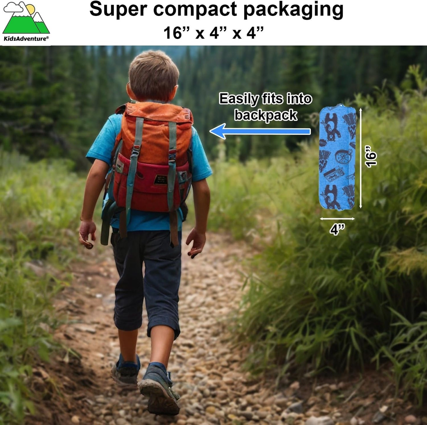 KidzAdventure 2 in 1 Indoor/Outdoor Tent for Kids, Small 1 or 2 Toddler/Kids Tent, Backpacking, Lightweight and Easy Pop up, Ideal for Backyard, Outside Camping, or Play Fort