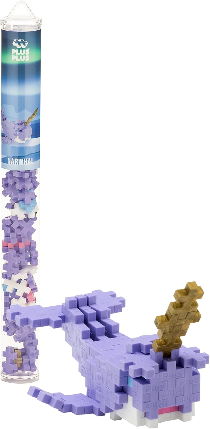 PLUS PLUS Building Block Playset Kit, Themed Figures 3D Puzzle, Fun Stem Toys for Kids, 350 Mini Interlocking Pieces - 5 Tube Bundle, Fantasy