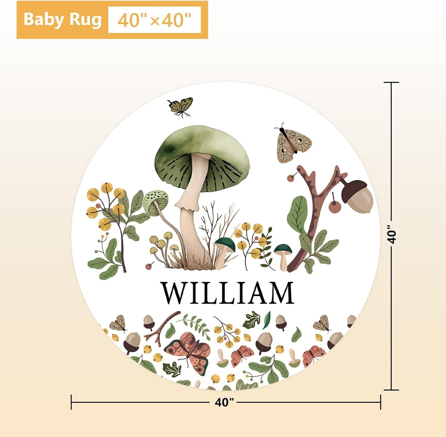 Personalized Crib Bedding Set, 5 Pcs Custom Nursery Bedding Sets with Name, Infant Bedding Set for Baby Boy Girl, Mushroom Double Layer Baby Crib Set, Babies Toddlers Kids Customized Gifts