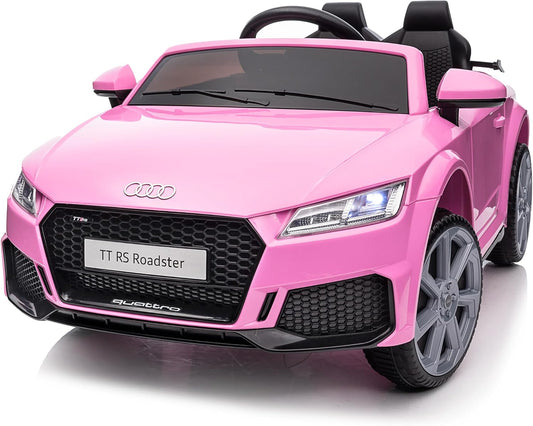 Electric Ride on Car for Kids, Licensed Audi 12V 7Ah Kids Ride-on Toy for Toddlers 3-5 Year Old Girls with Remote, Bluetooth - Pink