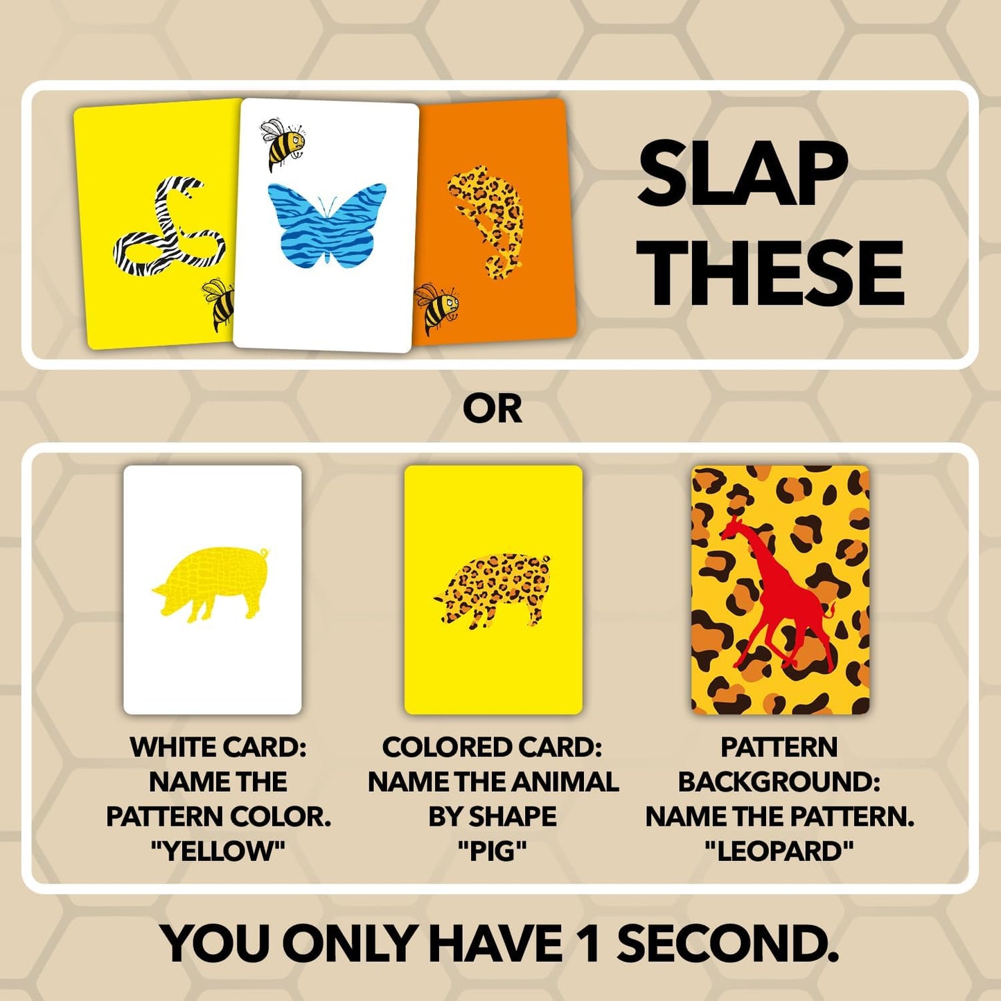 QUOKKA Family Animal Games for Kids and Adults - Guess in Seconds Fun Slap Card Game for 2-6 Players Easy to Learn - Hilarious Brain-Blending Board Games for Family Night Ages 8+