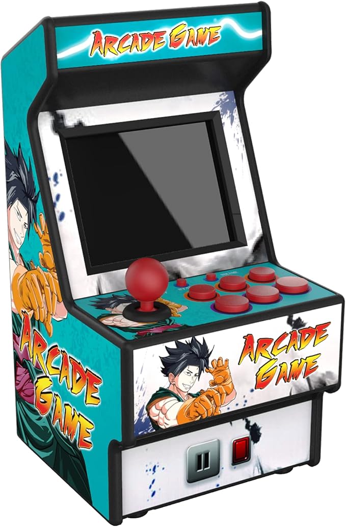 Mini Arcade Machine, Retro Gaming Console, Handheld Game Console with 156 Classic 16-Bit Video Games, 2.8 Inch Color Display, Rechargeable Battery, Support for TV Output, Birthday Present for Children