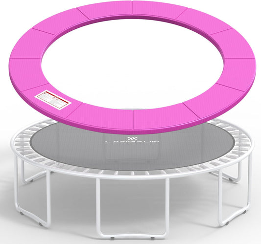 LANGXUN Universal Trampoline Repalcement Safety Pad, 8ft 10ft 12ft 14ft 15ft 16ft Waterproof Surround Spring Foam Cover for Round Frame