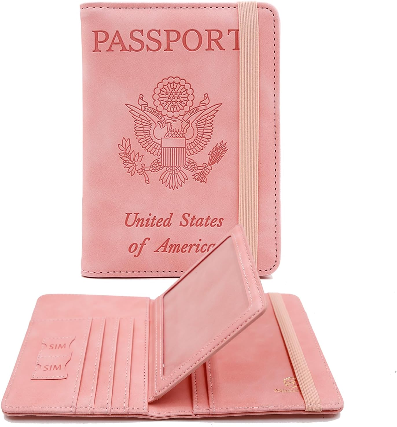 Melsbrinna Rfid Passport Holder for Travel women/Men, Cute Passport Wallet Rfid Blocking Card Slots, Rfid Passport Cover/CaseTravel Wallet, Passport Book Holder (1, Pink3)