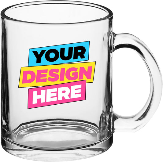 Personalized Coffee Mug – Custom Photo, Text, or Logo Ceramic Mug Tea Cup | Taza Personalizada with Picture or Message | Customized Gift Idea for Men & Women, Mom, Dad, Friends - Clear | 11oz