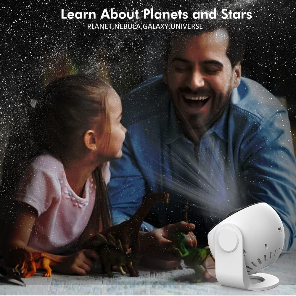 Star Projector, Planetarium Light Galaxy Projector, Night Light with 13 Replacement Discs, Large Projection Area, HD Image with Solar System Constellation Moon for Kids Adults Bedroom Ceiling