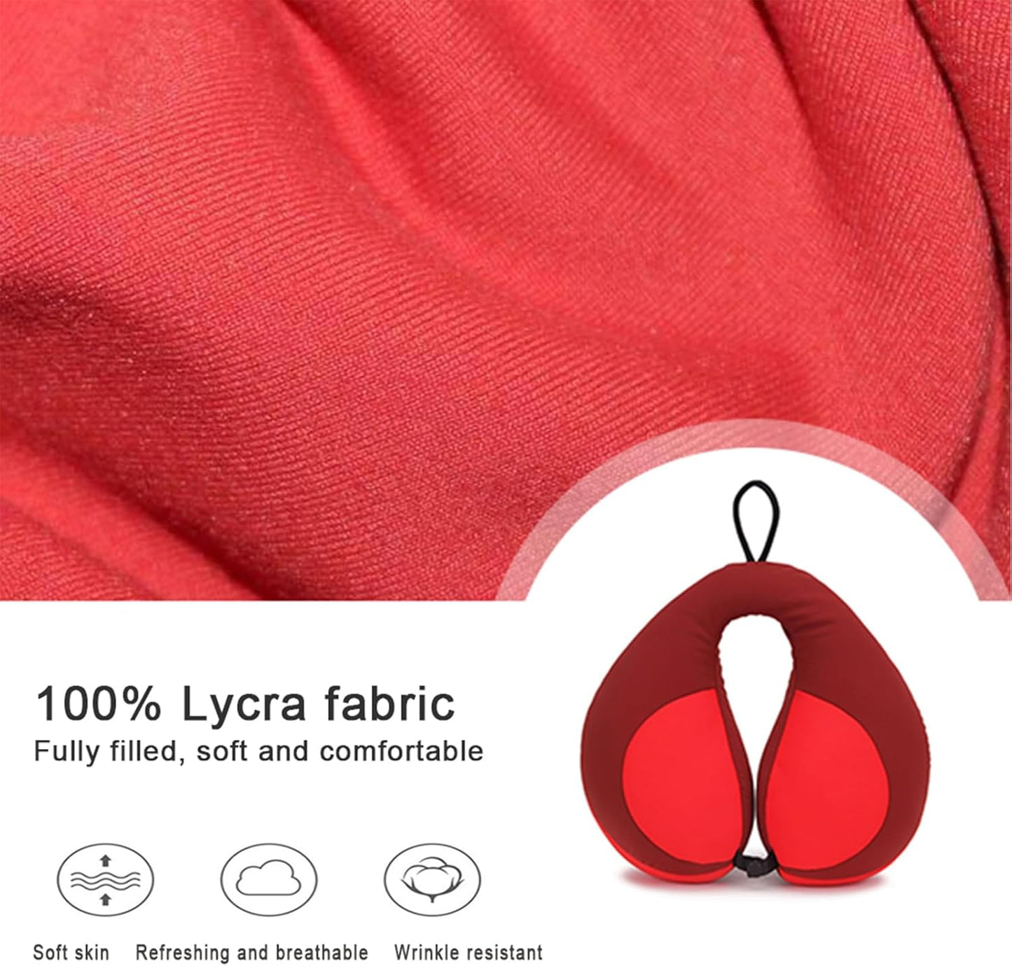 MOOB Kids Pillow for Car Seat Kids Travel Neck Pillow U-Shape Protection Headrest Air Cushion Child Car Seat Pillow