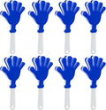 8 Pcs Hand Clappers Noisemakers 7.5 Inch Clappers Noisemakers Plastic Hand Clappers for Birthdays Game Football Sporting Events Cheers Supplies Dance Basketball Football Noisemakers(Blue and White)