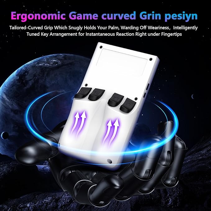 R36MAX Retro Handheld Game Console, 4.0 Inch 720x720 IPS Screen, Built-in 18,000+ Classic Game, Portable Hand Held Open Source Linux System, 4000mAh Battery Retro Gaming Console (White 64GB)