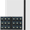 Card Binder 9 Pocket, Collectible Trading Card Album with 360 Pocket, Baseball Card Binder for Standard Cards Side Loading Card Folder for Sports Cards Baseball Football Basketball TCG MTG Cards,White