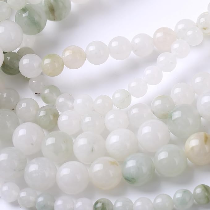 Blue and White Streamer Stone Beads for Jewelry Making DIY Craft Gemstone Beads Kit (12mm, 30pcs) Smooth Healing Crystal Beads for Bracelets, Necklaces, Home Decor