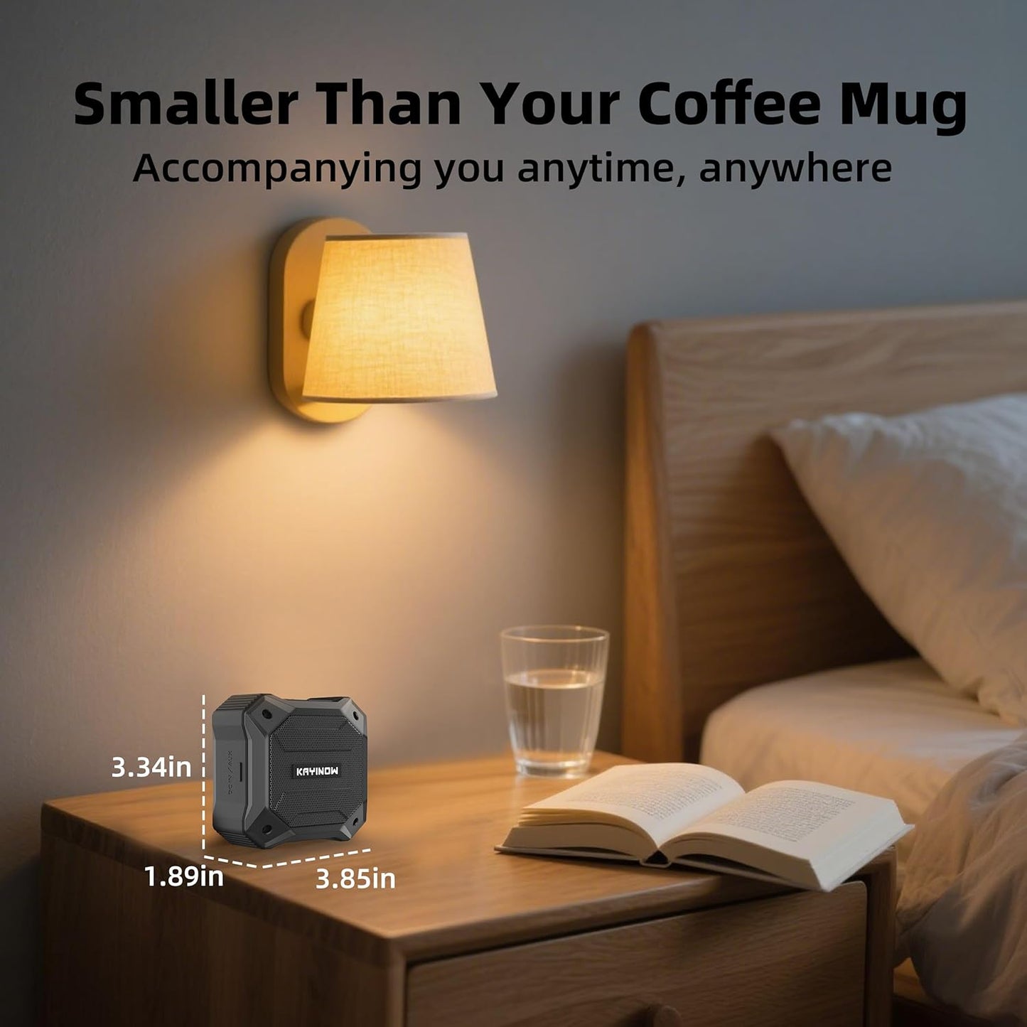 Small Shower Speaker Supports TWS Stereo Pairing and Hands-Free Calling, Loud, IPX7 Waterproof Wireless Bluetooth Speaker, 12H Playtime, Suitable for Home Bathroom, Outdoor Travel, Beach