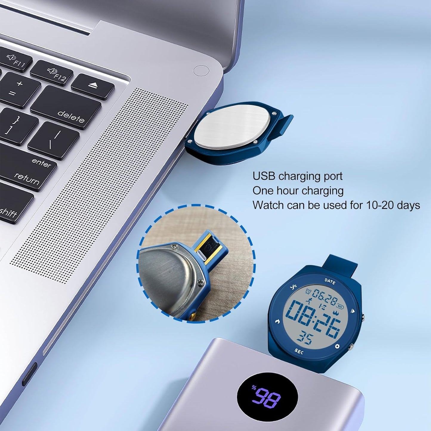 Kids Watches for Girls Boys Digital Sport Watch with Step Counter Pedometer Vibration Alarm Clock, No App Waterproof Fitness Tracker Kids Watch Boys Girls Teens Students Ages 5-16