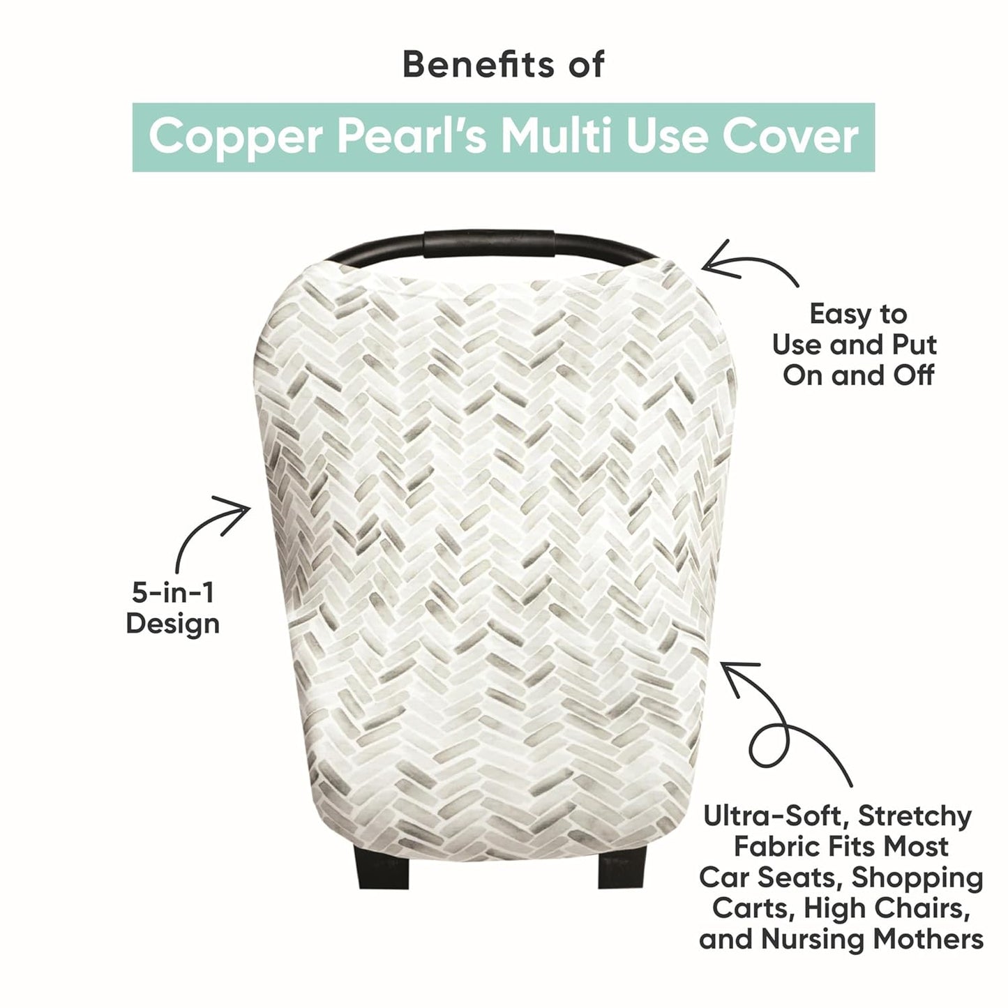 Oat Copper Pearl Multi-Use Cover: Car Seat & Stroller Cover - Sun Protection, All-Season Use, Stylish Designs