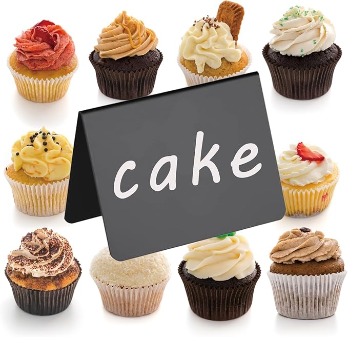 20 Pack Mini Chalkboard Signs,Food Labels for Party Buffet Weddings and Bakery Table Signs Small Chalkboard Sign Reusable Food Signs for Buffet Easy to Write On and Erase(4"x3")