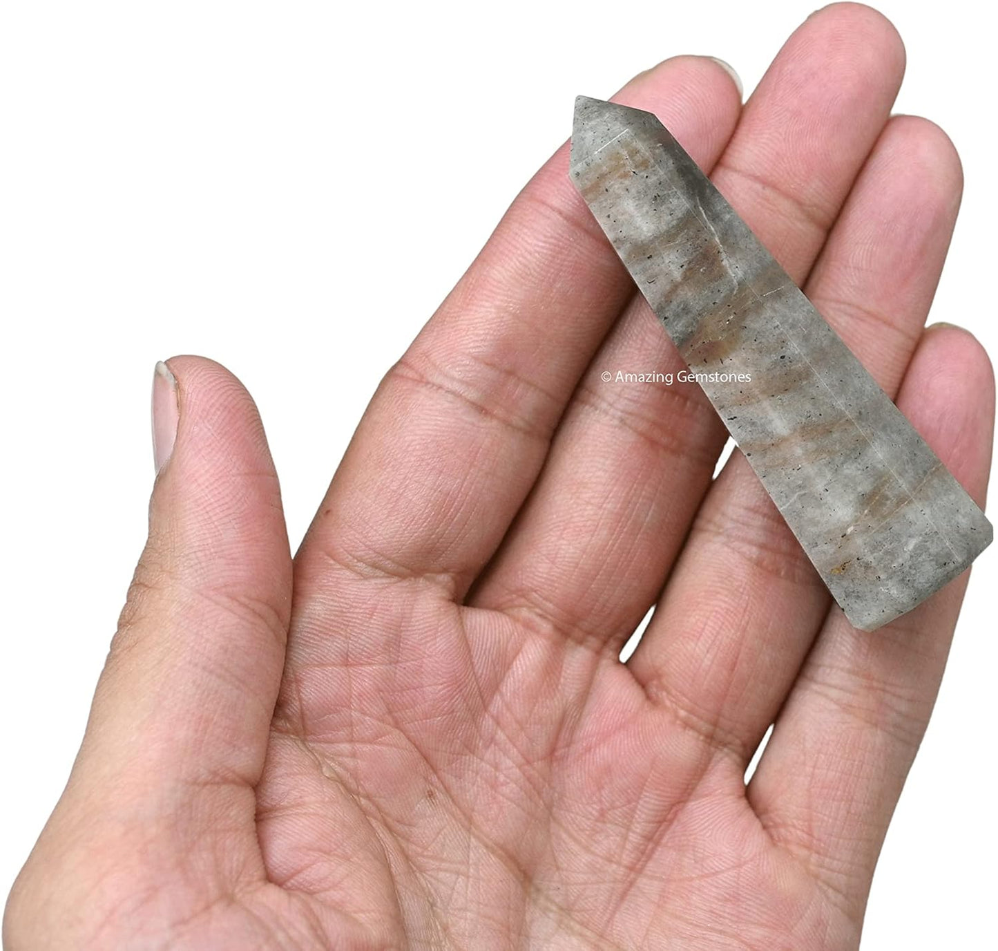 Amazing Gemstone Chrysoberyl Cats Eye Crystal Towers - Natural Healing Crystal Point Obelisk for Reiki Healing and Crystal Grid (2 Inch to 3 Inch)