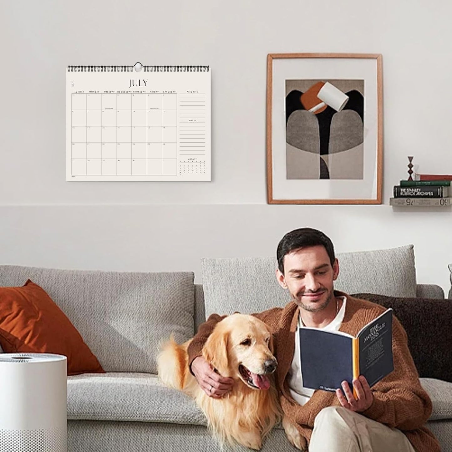 Jotsome Wall Calendar 2025-2026, Academic Monthly Wall Calendar From July 2025 to December 2026 14.2x11.2 inch for Home and Office, Easy Planning