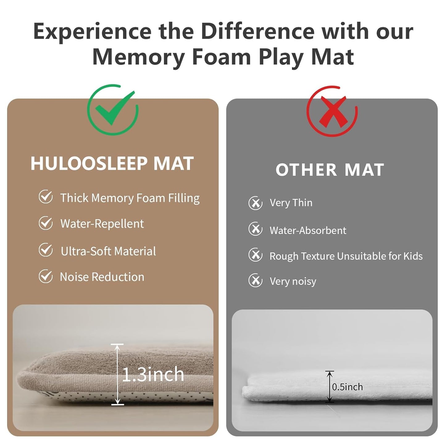 Baby Play Mat for Floor,Extra Large 79"×118" Tummy Time Mat,Thicker Memory Foam Mat for Toddler,Infant,Kids,Water Repellent Ultra Soft Coral Velvet,Non-Slip Backing Safe for Crawling(Beige)