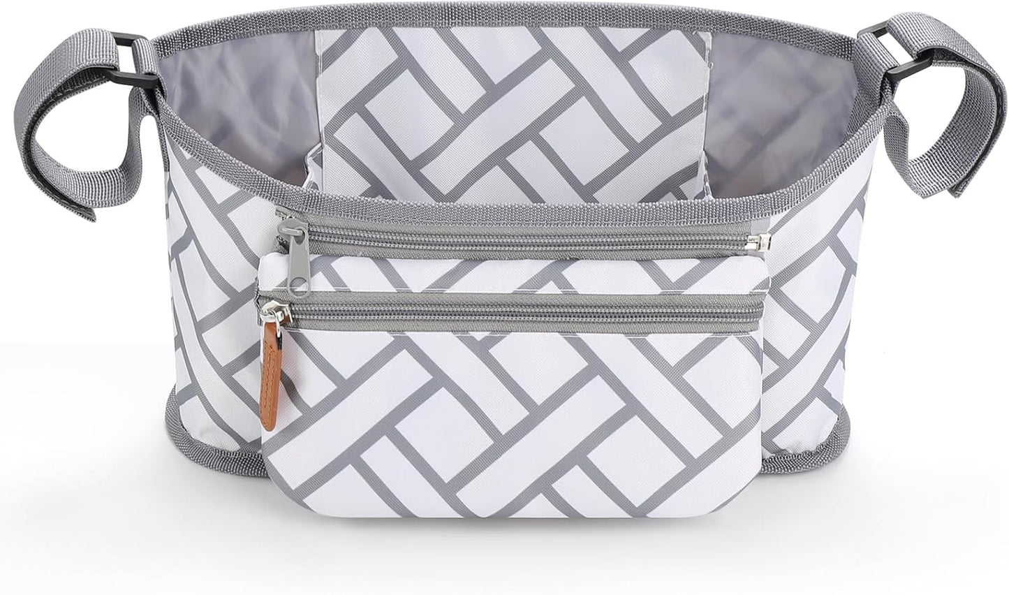 Accmor Universal Stroller Organizer with Detachable Phone Bag, Stroller Bag Caddy Organizer Stroller Accessories for Uppababy, Baby Jogger, Nuna, Doona, Britax Strollers