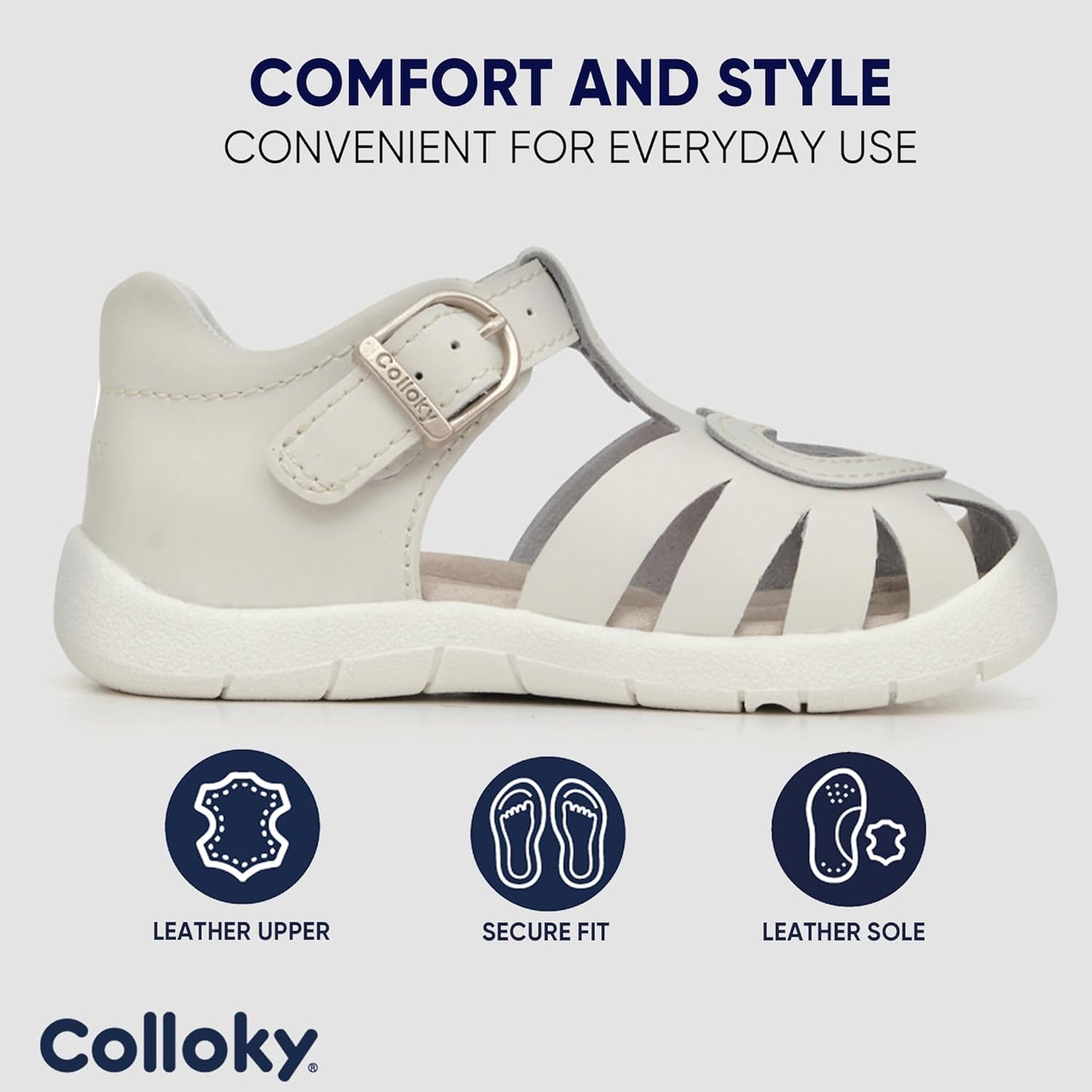 Toddler Girls Fisherman Buckle Sandals - Comfortable Summer Sandals with Closed Toe & Adjustable Strap for Daily Wear & Outdoor Play