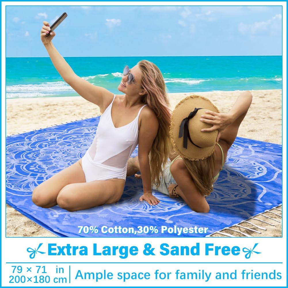 Oversized Turkish Beach Towel Blanket XXL Cotton Sandproof Towels Boho Woven Extra Large Big Sand Free Giant Throw Thick Blankets Huge Quilt XL Picnic Camping Necessities Cloud For Adult Gifts