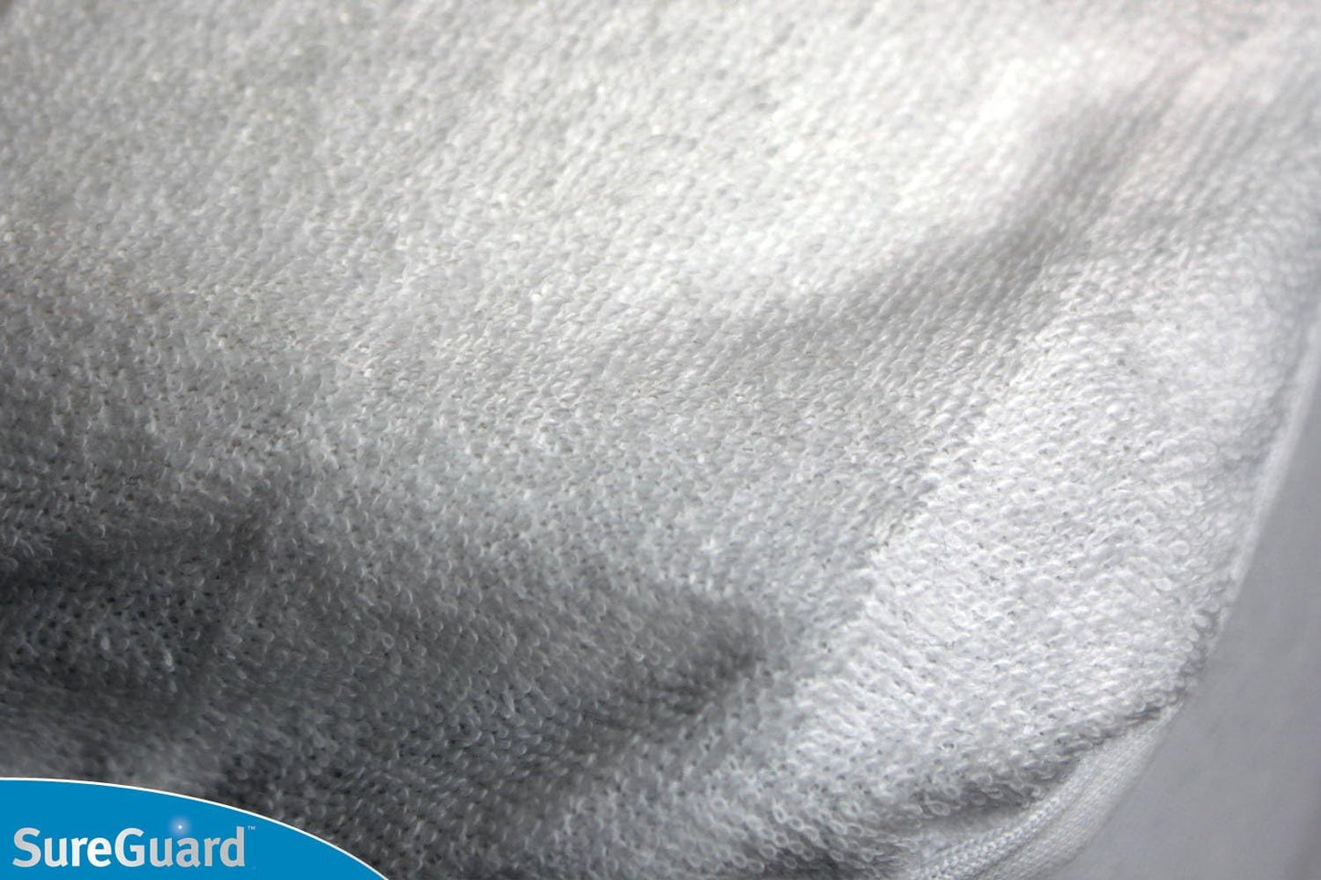 SureGuard Queen Size Mattress Protector - 100% Waterproof, Hypoallergenic - Premium Fitted Cotton Terry Cover White