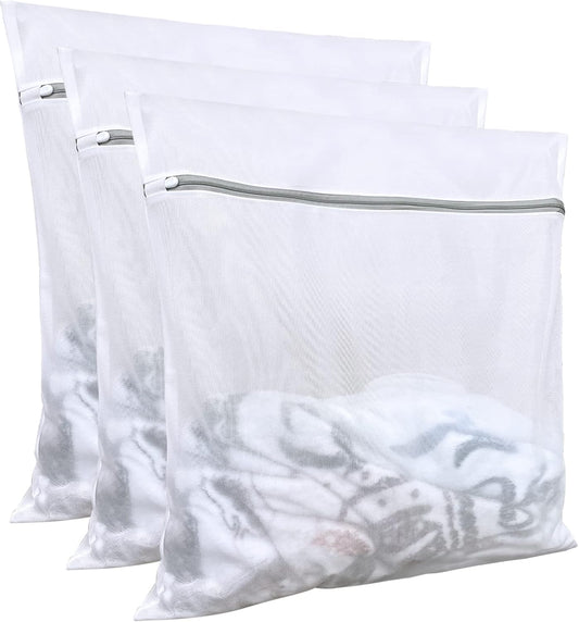 Lingerie bags for laundry(3Pcs,24 X 24inch),large mesh laundry bags,Delicates Bags for Washing Machine